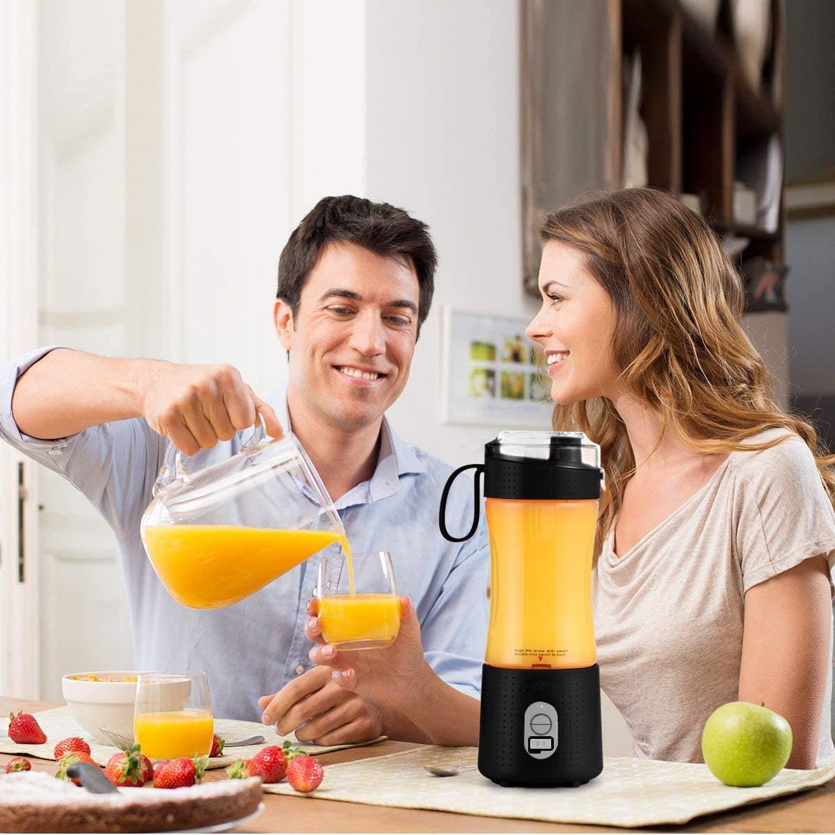 Personal Portable Blender Mixer Juicer with Cup USB Rechargeable For Smoothies and Shakes 13 oz